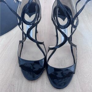 Patent Strappy High Heel Sandals - Black by Jimmy Choo
